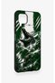 Huawei P40 Lite Compatible Green Crocodile-Patterned Silicone Case. - 3