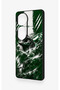 Vivo V40-Compatible Green Crocodile-Themed Patterned Silicone Case - 4