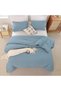 Oversized Queen Comforter Dusty Blue, 3pcs (1 Comforter & 2 - 7