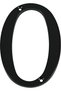 Distinctions 843140 Black Flush-Mount 4-Inch House Number 0
