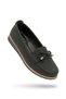Wanetti 3987 Black Fully Orthopedic Comfortable Transitional Large-Size Women's Shoes