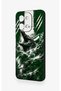 Vivo Y28 Compatible Green Crocodile-Themed Patterned Silicone Case - 4
