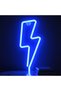 LED Lightning Bolt Neon Sign Decor Light, Blue