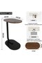 4 Pack C-Shaped Side Table, End Table Small Sofa Table with Wood Desktop, Oval Bedside Table with Me - 3