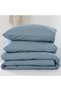 Oversized Queen Comforter Dusty Blue, 3pcs (1 Comforter & 2 - 8
