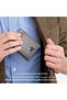 محفظة رجالية نحيفة من الجلد مع تقنية RFID ونافذتين للبطاقات مع صندوق هدايا - 7