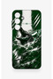 Samsung A55 Compatible Green Crocodile-Themed Patterned Silicone Case. - 2
