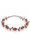 Silver Red Zircon Stone Women's Bracelet - 4