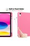حافظة مع واقي للشاشة لجهاز iPad A16، الجيل الحادي عشر، مقاس 11 بوصة، لون وردي فاتح. - 3