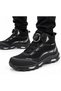 Children's non-slip sole mechanism lace-up boots - black - grey - 3