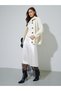 Off White High Neck Button-Up Ribbed Cardigan - 2