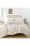Oversized Queen Comforter Beige, 3pcs (1 Comforter & 2 Pillowcases) Lightweight Oversized Queen Comf - 4