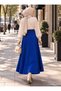 Skirt - Light Navy Blue - - 2