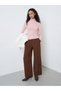 Pink Regular Fit Turtle Neck Plain Sweater - 2