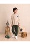 Boys' & Baby's Winter Seasonal 100% Cotton 2-Thread Sequin-Printed Ribbed Long-Sleeve Pajama & Tracksuit Set, Beige.