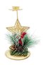 Christmas Candle Holder Candlestick Holder Candle Stick Holder Pentagram and Pine Cone Christmas Decoration Tree Pine Gift for Table Centerpiece Festive Ornaments Mantel Home Party Thanksgiving