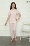 Girl's Combed Cotton Pajama Set Pink