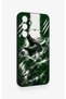 Samsung S23Fe Compatible Green Crocodile-Themed Patterned Silicone Case. - 3
