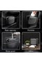 1 Pack Car Trash Can with Lid, Built-in Storage Garbage Bag, Black - 4