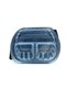 3-Compartment Blue Microwave-Safe Food Container + Lid, 50-Pack - 8