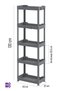 Gray 5-Tier Freestanding Bathroom Organizer Shelf - Towel Rack, Detergent Holder, Skincare and Makeup Organizer - 2