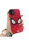 iPhone 11-Compatible Silicone Hard-Edge Back Case with Spider-Man Design—Couple's Phone Case