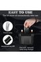 1 Pack Car Trash Can with Lid, Built-in Storage Garbage Bag, Black - 5