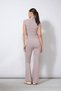 PREMIUM SOFT-TEXTURED ELASTIC-WAIST FLARE PANTS, BURGUNDY - 7