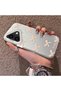 iPhone 16 Plus Compatible Silicone Hard-Edge Back Case with Bow Tie Pattern—Romantic Couple Phone Case - 2