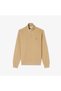 Men's Classic Fit Half-Zip Beige Sweatshirt - 3