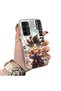 Samsung Galaxy A54 Compatible Silicone Hard-Edge Back Case with Dragon Ball Design—Romantic Couple Phone Case