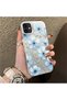 iPhone 11-Compatible Silicone Hard-Edge Back Case with Floral Print—Romantic Couple Phone Case - 3
