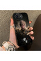 iPhone 17e-Compatible Silicone Hard-Edge Back Case with Wukong Design—Romantic Couple Phone Case - 3