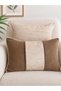 1 Cream-Accented Light Brown Cushion Cover