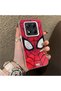 Redmi Note 14 Pro 5G Compatible Silicone Hard-Edge Back Case with Spider-Man Design—Couple's Phone Case - 3