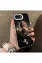 iPhone 17e-Compatible Silicone Hard-Edge Back Case with Wukong Design—Romantic Couple Phone Case - 3
