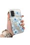 Samsung Galaxy A52s Compatible Silicone Hard-Edge Back Case with Floral Print—Romantic Couple Phone Case