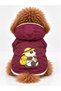 Small Breed Hooded Fur-Trimmed Dog Coat, BURGUNDY – Winter, Windproof, Stylish Dog Outfit - 2