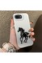 iPhone 17e-Compatible Silicone Hard-Edge Back Case with Patterned "Lovers" Design Phone Case - 3