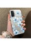 OPPO A55 5G-Compatible Silicone Hard-Edge Back Case with Floral Print—Romantic Couple Phone Case - 3