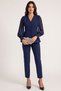 Pearl Embellished Peplum Blouse and Pants Set |   Premium White & Black Special Series 35026 - 3