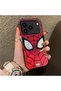 iPhone 18 Pro-Compatible Silicone Hard-Edge Back Case with Spider-Man Design—Couple's Phone Case - 3