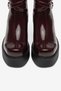 Women's Genuine Leather Platform Boots with Double Buckle Detail and Thick Heel - 3