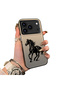 iPhone 18 Pro Max Compatible Silicone Hard-Edge Back Case with Patterned "Lovers" Design Phone Case