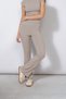 PREMIUM SOFT-TEXTURED ELASTIC-WAISTED FLARE PANTS IN MINK - 2