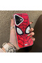 iPhone 17-Compatible Silicone Hard-Edge Back Case with Spider-Man Design—Couple's Phone Case - 3