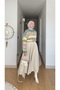 Interest Model: Short Knit Sweater with a Zigzag Patterned Design