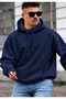 Men's Hooded Oversize Sweatshirt with Kangaroo Pocket