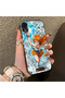 iPhone XR-Compatible Silicone Hard-Edge Back Case with Nami Pattern—Romantic Couple Phone Case - 3
