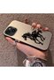 iPhone 15 Plus Compatible Silicone Hard-Edge Back Case with Patterned "Lovers" Design Phone Case - 2